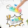 Cat Paw Glow Keychain Fidget Toy Light-Up Silicone Keyboard Button Stress Reliever Portable Clicker Keyring for Anxiety Desk