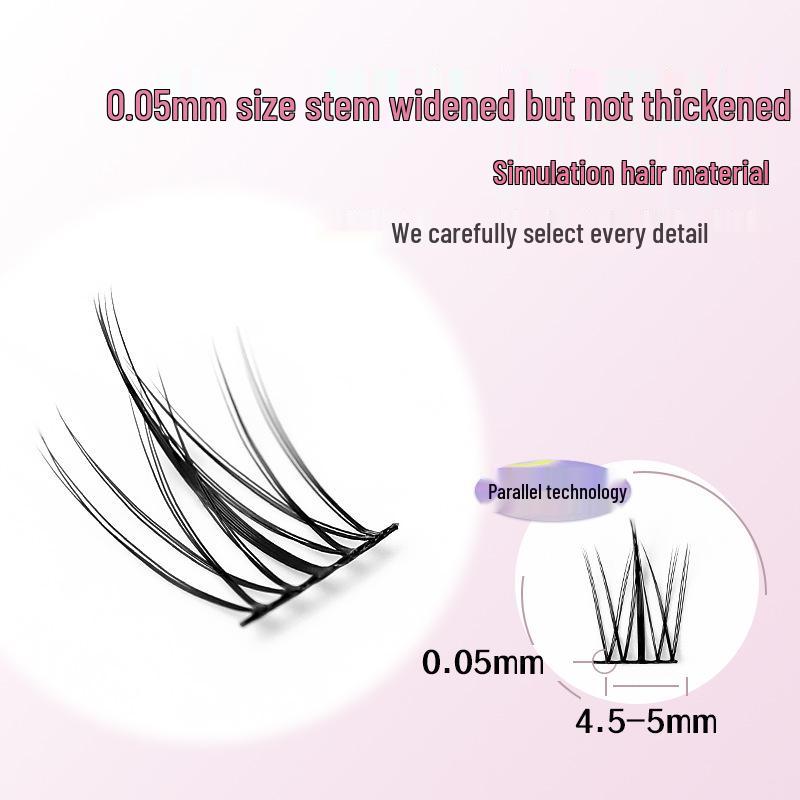 10-Row Natural Trilogy Sunflower False Eyelashes with Thin Stem