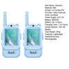 2 Stück Kinder-Video-Sprechanlage mit Live-Video- und Audio-Chat, wiederaufladbare Walkie-Talkies, Outdoor-Kommunikationsgerät für Jungen und Mädchen