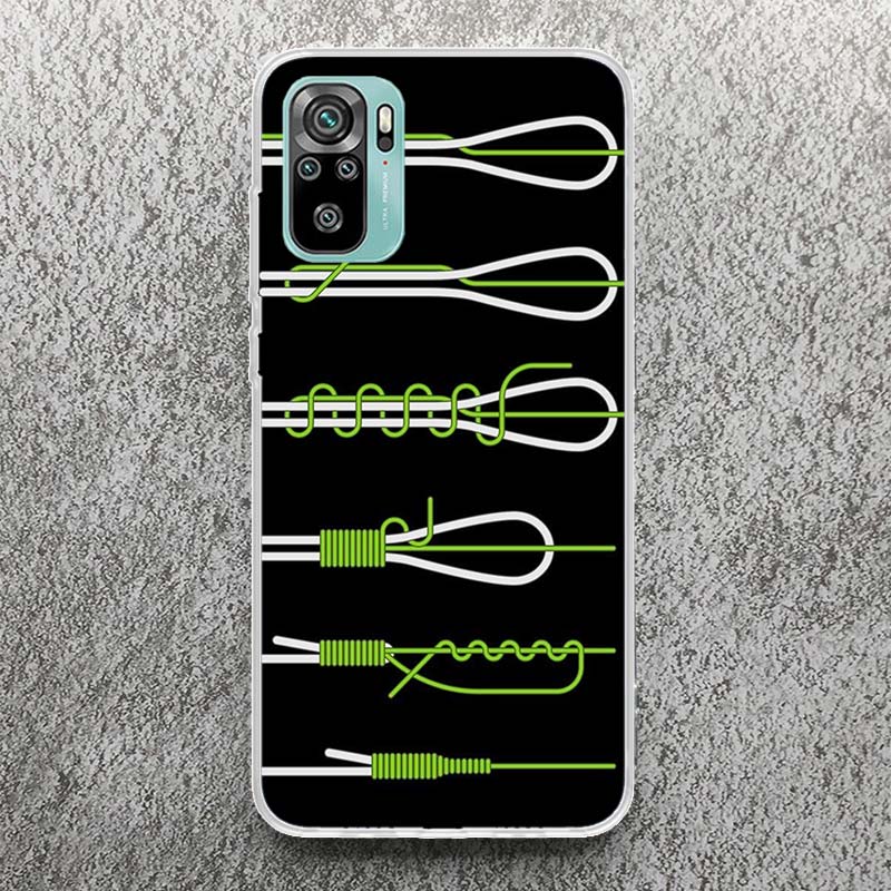 Carp Fish Fishing Rod Hook Print Soft Case for Xiaomi Redmi Note 14 13 12S 11S Phone Shell 10 Pro Plus 11E 11T 12 11 10S 5G Cove