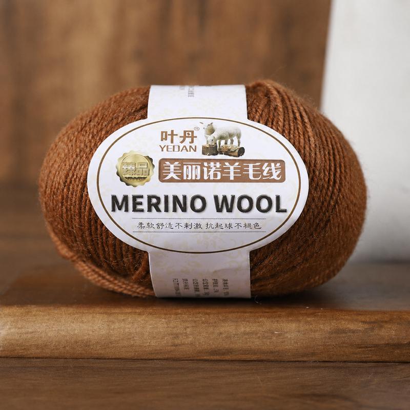 Merino Wool Yarn 3 Strand Medium Fine Hand Knitting Thread For Sweaters Hats Scarves DIY Crochet Craft Needlework Supplies And Handmade Projects