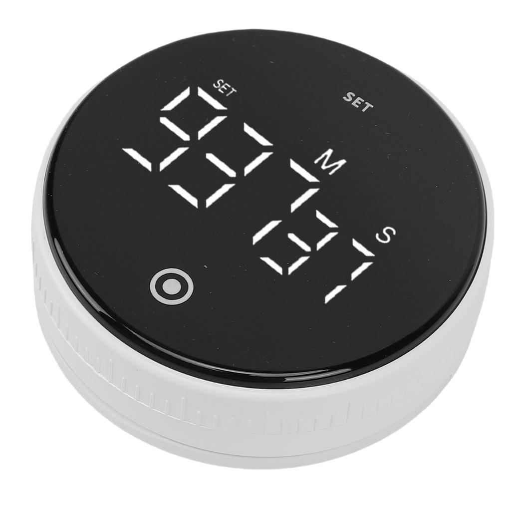 Magnetic Kitchen Timer with 999 Minute Countdown Rotation Adjustable Touch Screen Digital Display Silent Timer for