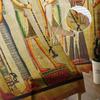 Egyptian Design Culture Retro Design Transparent Drapes Living Room Window Panel Soft Tulle Curtains For Bed Chamber Cooking Area Household