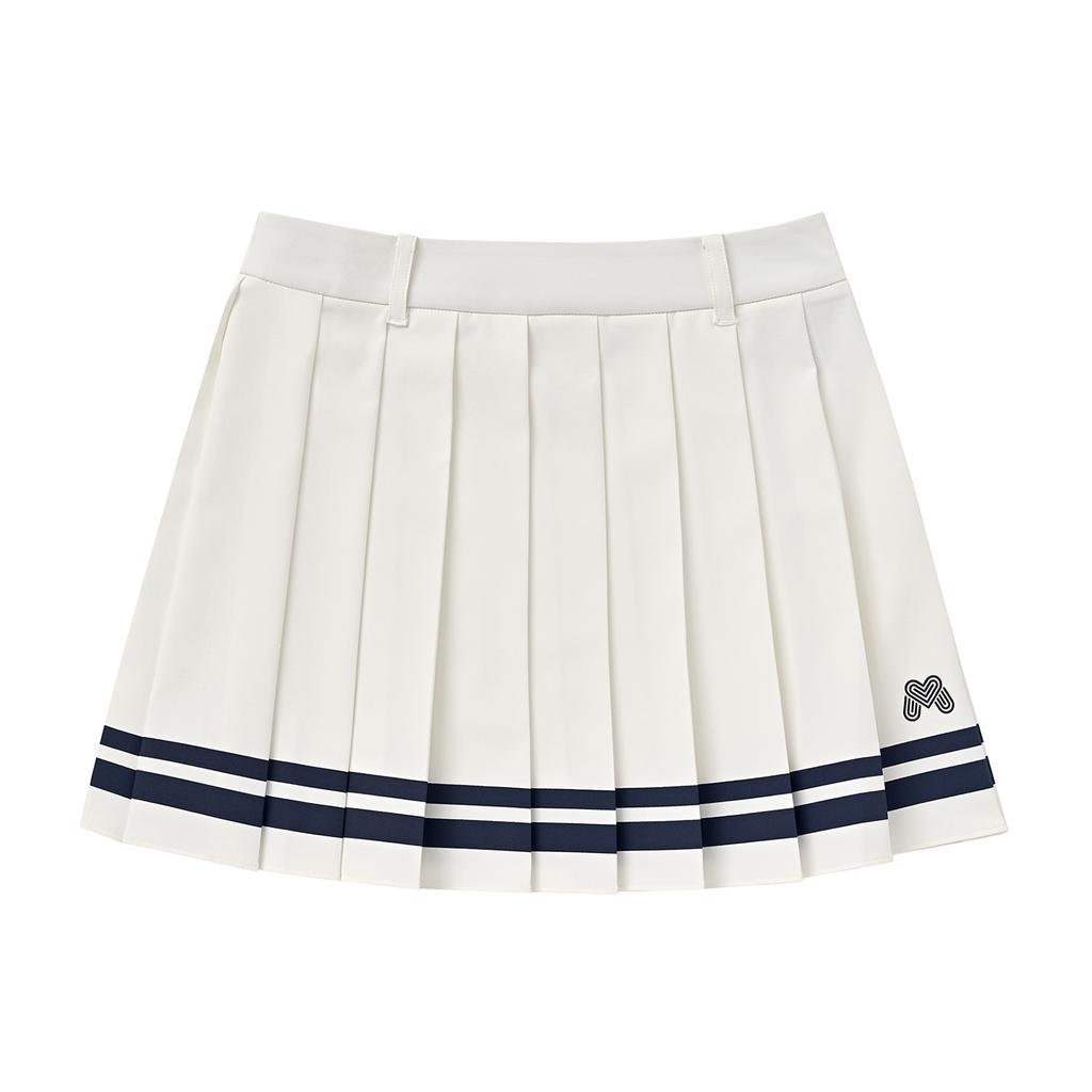 MARTINE GOLF Line Point Pleats Culottes_White