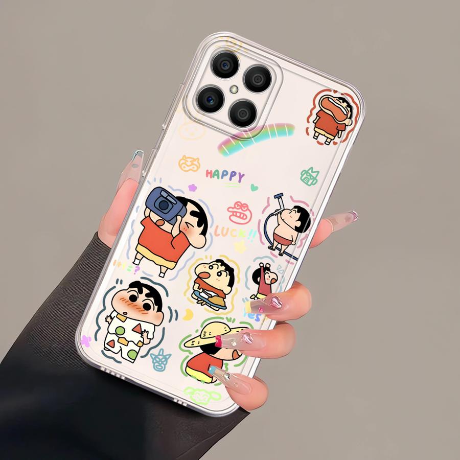 

Colorful Crayon Shin Chan Soft Phone Cover Case for Honor X8b X9b 90 Lite X8a X8 X9a X7b Honor X9b