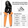 IWISS SN-03H BNC To SMA Coaxial Connector Crimping Tool for Fiber Optic Connectors, Ratchet Type