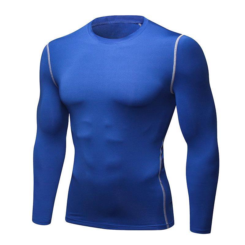 Men's Quick-Dry Autumn Training Tights with Sweat-Wicking Long Sleeves for Running, Basketball, and Fitness