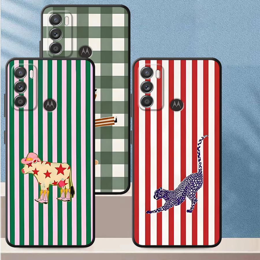 Case for Motorola Moto G53 G30 G52 G60s G71 G22 Edge40 G51 G73 Edge 20 Pro 30 Lite G50 G32 Phone Cover Creative Cartoon Animals
