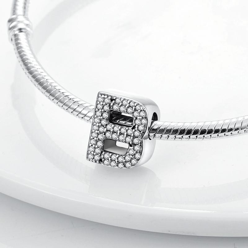Charms Passen Auf Original Armband A-Z Alphabet Charms Perlen Kupfer 26 Buchstaben Charm Für Frauen Mädchen Diy Feiner Schmuck Geschenk