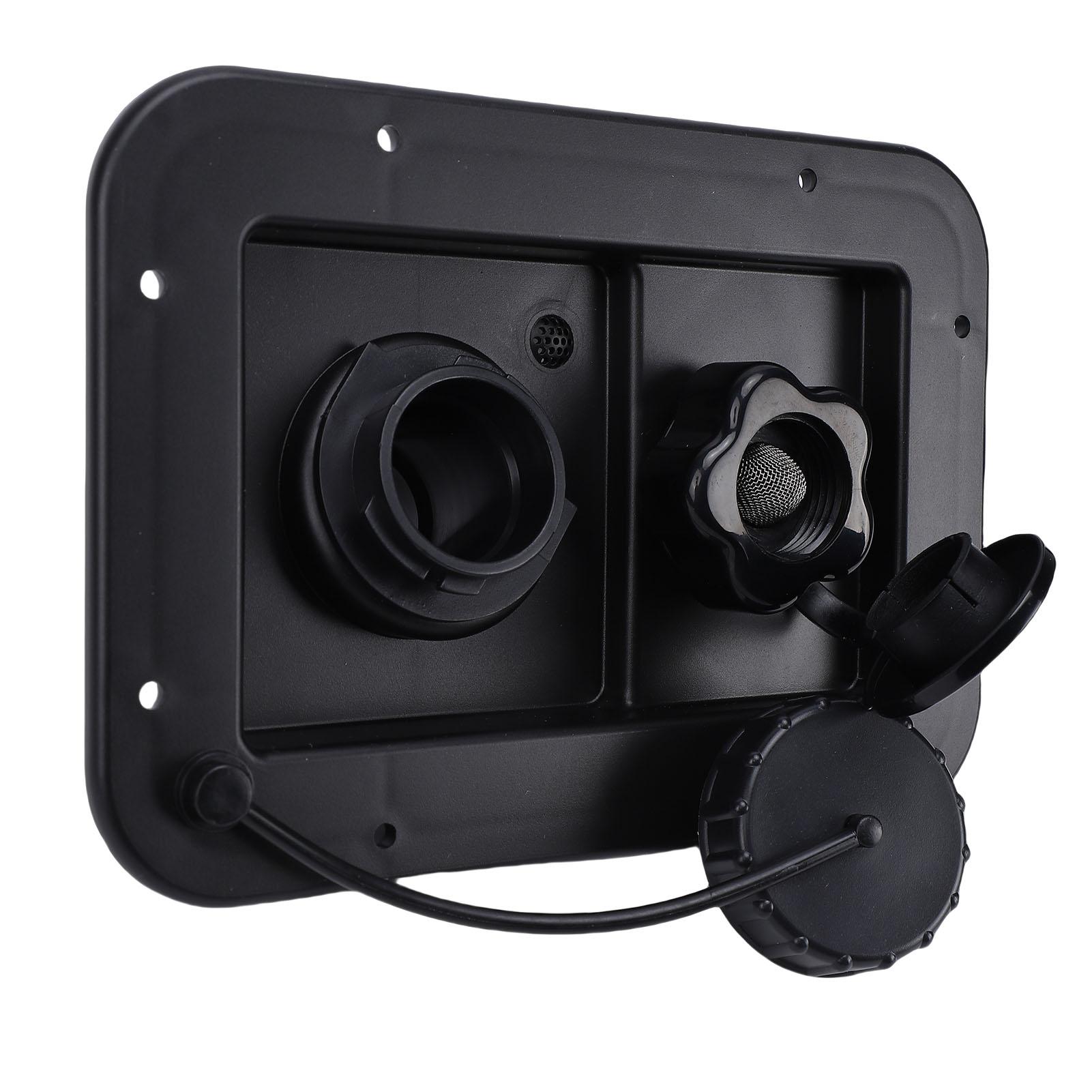 City Gravity Water Fill Dish with Check Valve Double Inlet RV Water Fill   Inlet Dish for Trailer Ship