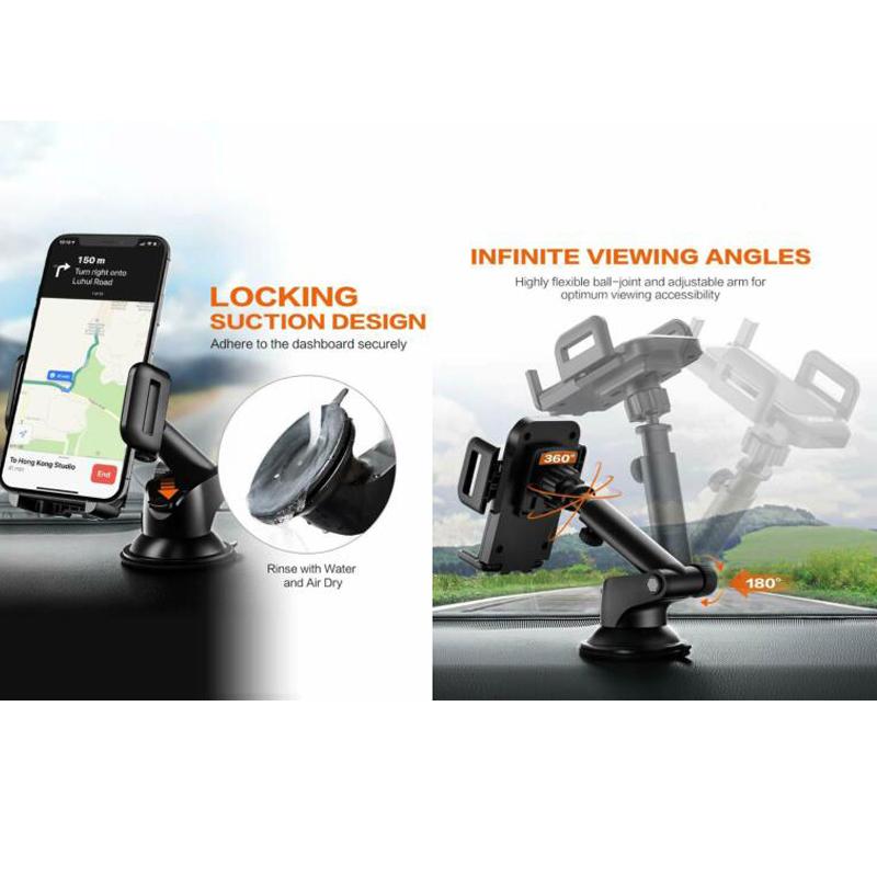 Car Cell Phone Mount Holder Dashboard Windshield CD Slot Stand 360 Rotation
