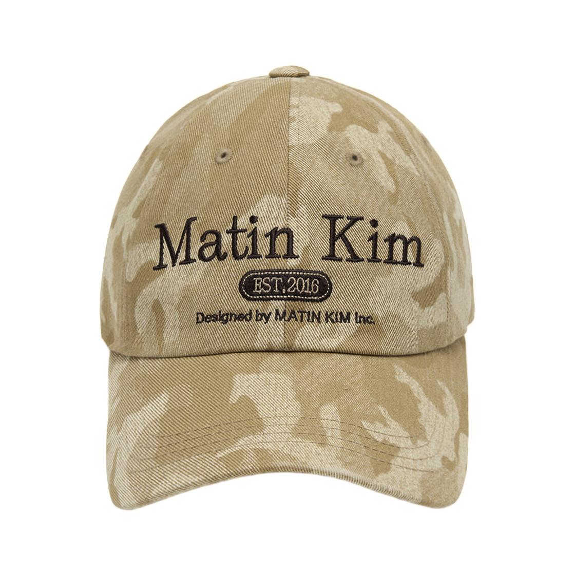 Matin Kim Camouflage Logo Ball Cap Beige ONE SIZE
