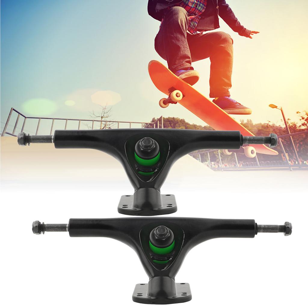 2PCS MS3101 Black Aluminium Alloy Casting Round Hollow Skateboard Thicken Base Long Board Truck Bracket