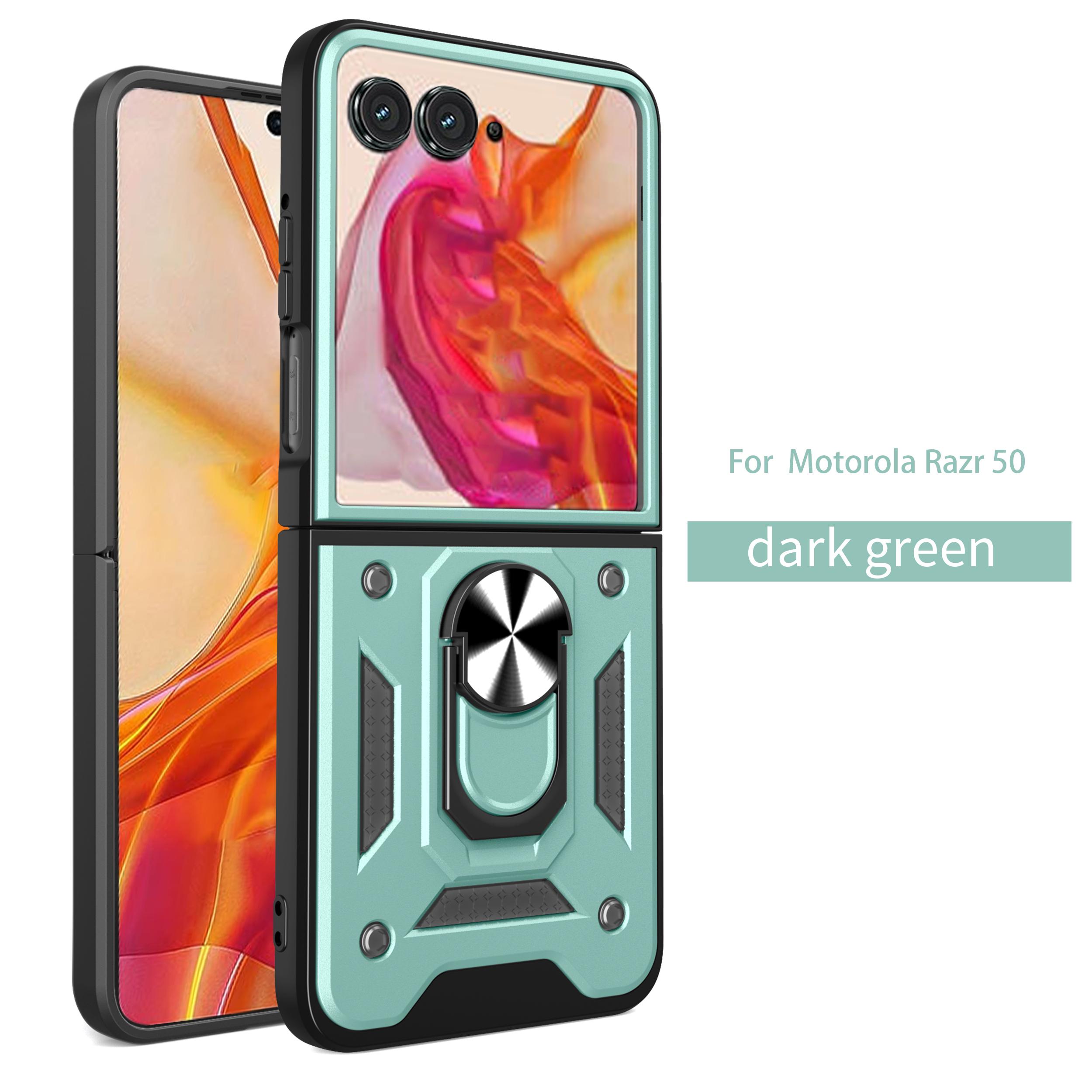 

For Motorola Razr 50 Case Moto Razr50 Cover Moto Razr 2024 Magnetic Ring Holder Armor Phone Case Slide Camera Protect Back Cover Motorola Razr 50