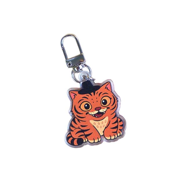 K-POP DEMON HUNTERS Gat-wearing Tiger Acrylic Keyring (3 Options)