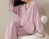 women' pajamas set with a button-down shirt and pants for the hospital sanatorium
