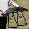 Compact Folding Picnic and Camping Table Set with Tactical Lamp Stand
