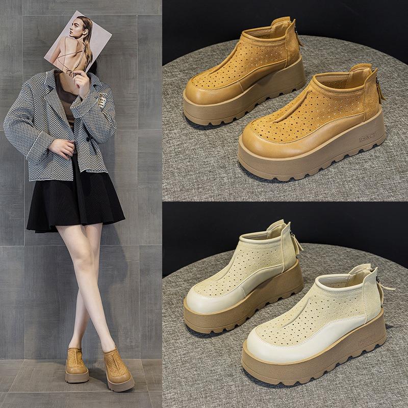 Spring and summer new hole casual sandals breathable thick sole heightening versatile hollow 16