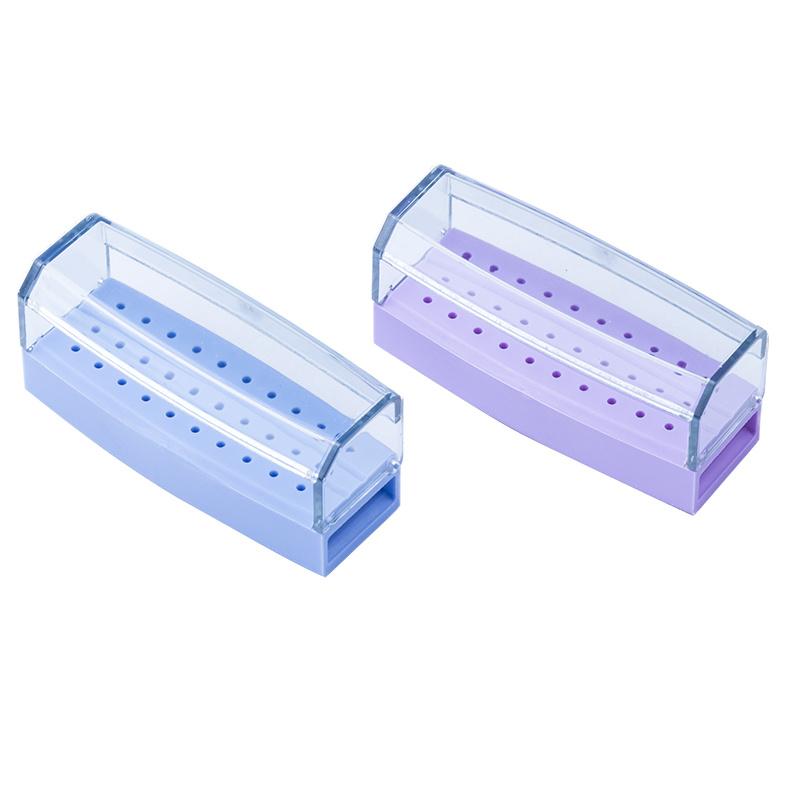 30 Holes Dental Bur Holder Dental Lab Dentistry Burs Box High Temperature Sterilizable Bur Holder