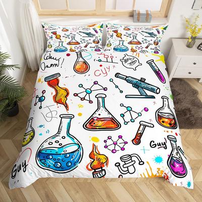 Chemical Equation Bedding Set Chemistry Duvet Cover Science Learning Molecular Formula Comforter Cover Education Quilt Cover