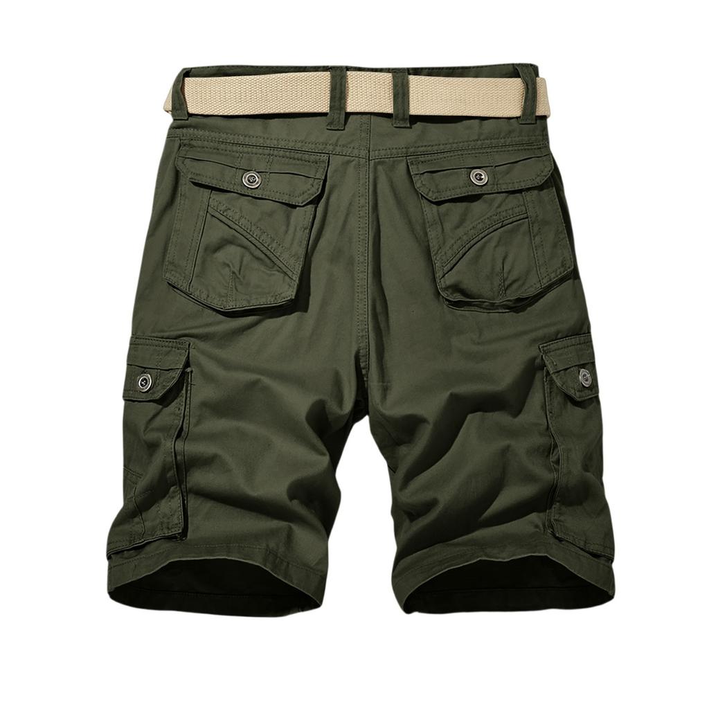 Men's Cargo Shorts Casual Loose Fit Color Shorts With Zipper And Multiple Pockets For Work And Sports
