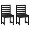 Vidaxl 3-Cz. Gartenmöbel-Set Bistro, Schwarz, Kiefernholz