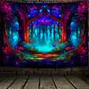 VIKAMA psychedelic neon tree of life forest wall tapestry bedroom dormitory game room home decoration party background
