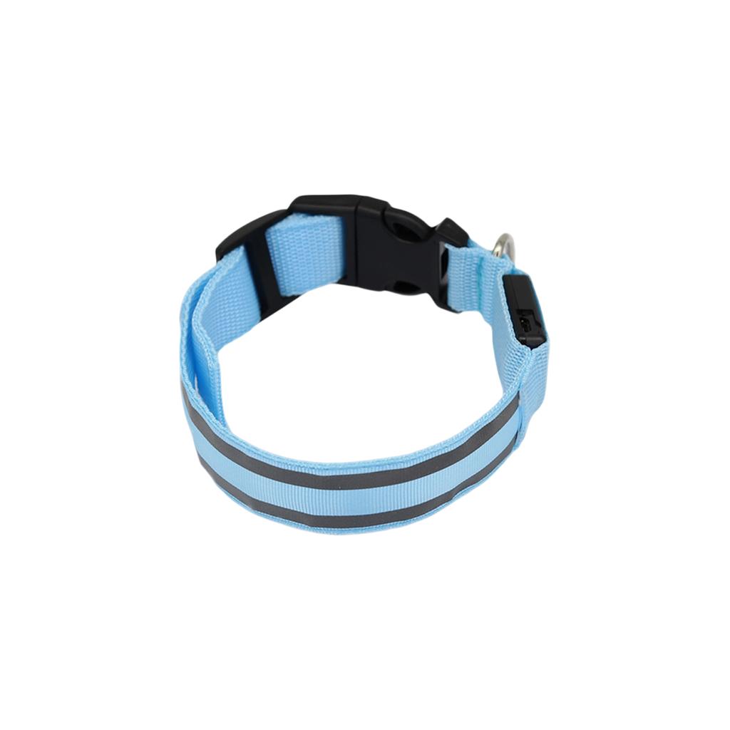 -lost LED Glowing Dog Collar Pet Supplies For Nighttime Dog Walking, Collar With USB Charging And Built-in Reflective Material