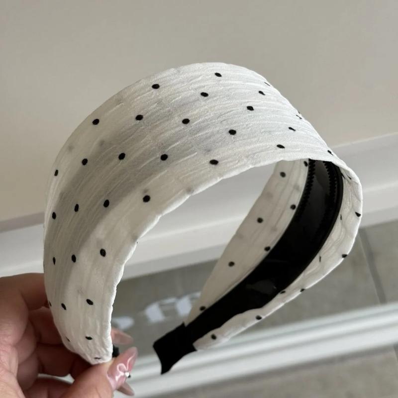 Trendy Polka Dot Multicolor Hairbands Thick Sponge for Elegant Styling