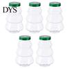 Plastic Beverage Containers 5Pcs Christmas Tree Shaped Bottle, 500ml Food Grade Clear Packaging Container for Bottles Cold Drink Coffee, Leak