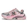 MLB New York Yankees Breathable Low top Running Shoes Unisex Black Gray Silver Blue Pink 3ARNSPL4N-50WHS(Team80-)