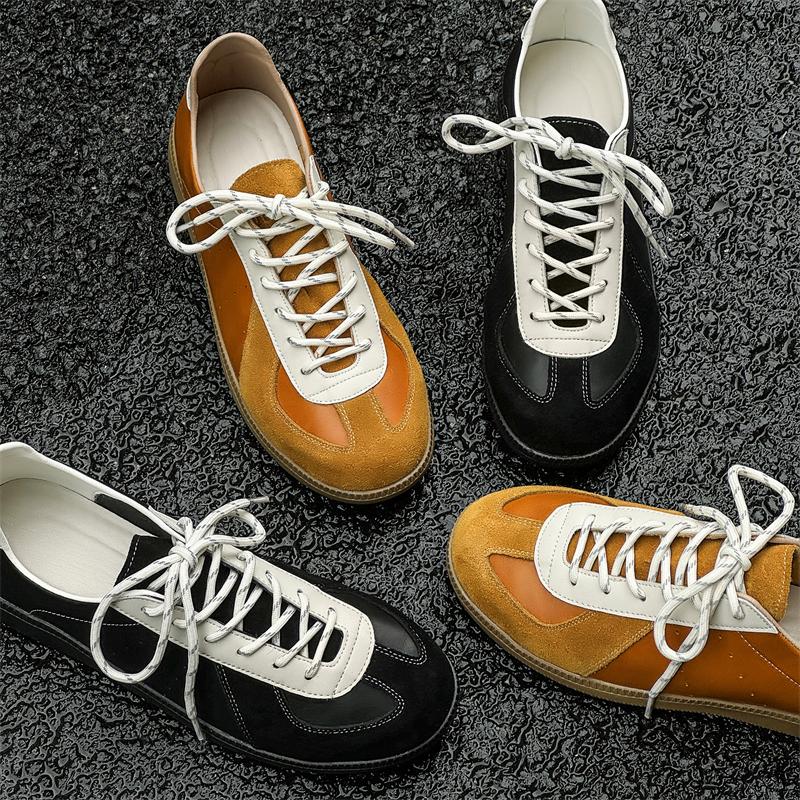 Fashion 2025 Men Causal Shoes Spring Vintage Leather Casual Walking Shoes Men Leisure Jogging Sneakers Zapatos Mujer Man Tennis Trainers