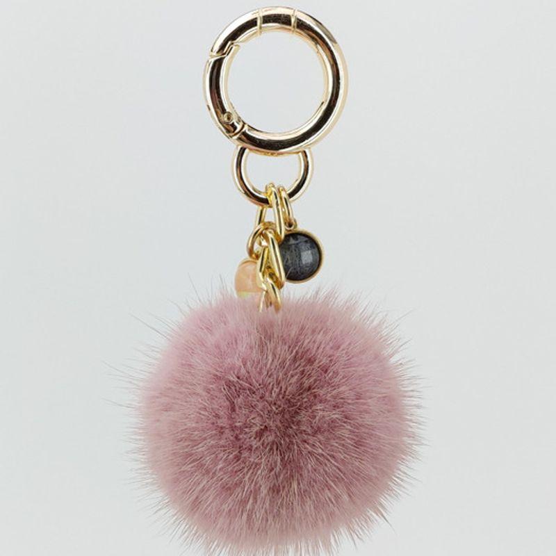 

LALA Natural Mink Fur Keychain - Pink FREE
