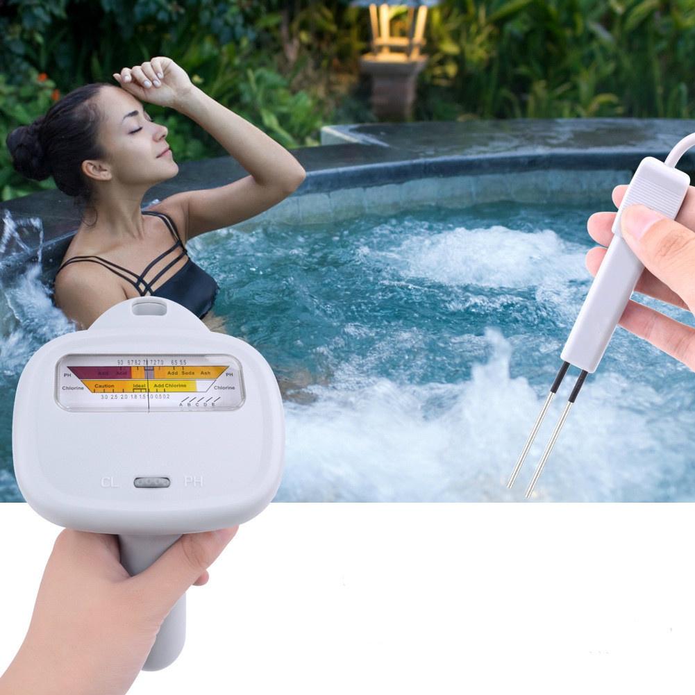 CL2&PH Tester Portable Residual Chlorine Detector Water Quality Analyzer for Drinking Water Spa Swimming Pool Aquarium