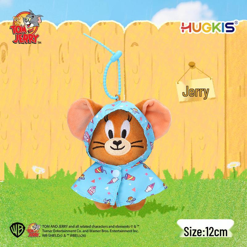 Tom and Jerry Cat & Mouse Plush Toys: Keychain Charms & Pendant Gift for Kids