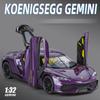 1/32 Ölçek Koenigsegg Gemini Gt Alaşım Süper Araba Model Model Simülasyon Araç Modeli Ses ve Işık Koleksiyonu Çocuk Oyuncak Hediyeleri