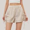 Dames Løse Casual Høy midje Sløyfe Elastisk midje Rutete Shorts Casual Shortss