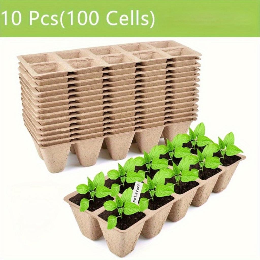 10PCS Seedling Tray Seedling Nutrition Cup Seedling Cup Plug Tray