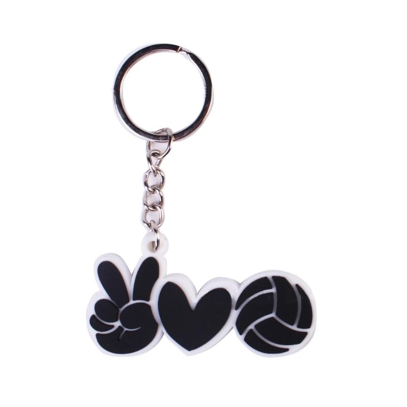 5Pcs Volleyball Keychains Volleyball Keyring Sports Theme Keychain Pendant for Volleyball Themed Party Rewards Boy Gifts