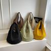 New Solid Color Large-capacity Personalized Casual Simple Handbag Nylon Canvas Underarm Bag Commuter Shoulder Bag