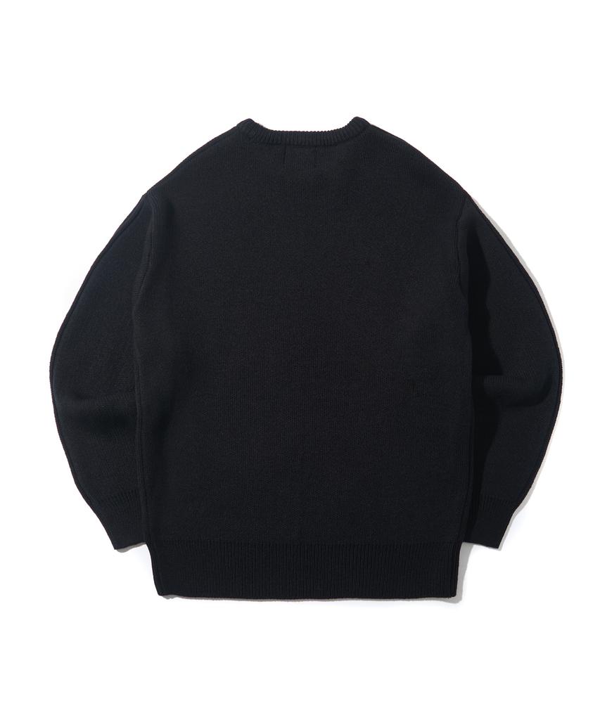 CAPITAL RADIO TUNES Round Neck Knit Black