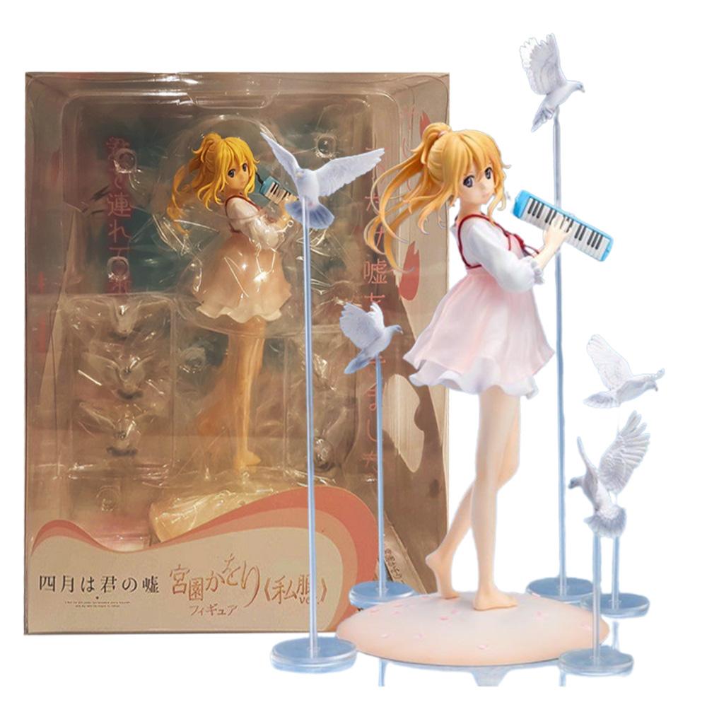 16CM Anime Shigatsu wa Kimi no Uso Miyazono Kaori Figur 1/8 Shifuku ver. Arima Kousei und Treffen Actionfigur Puppe Spielzeug
