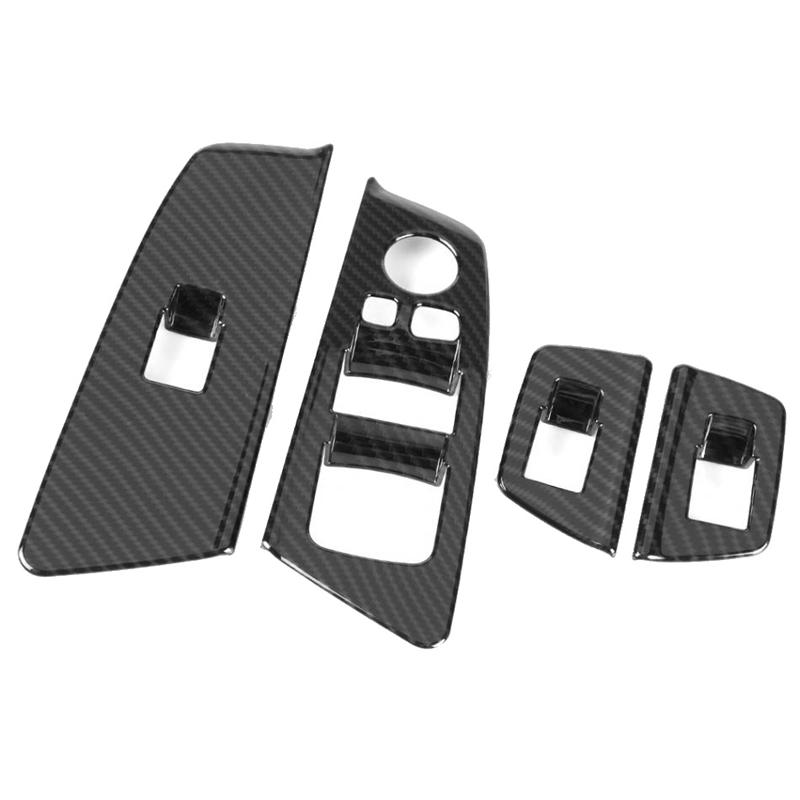 

4Pcs Car Window Switch Lift Panel Button Frame Cover Trim For-BMW 5 Series G30 2017-2018 Car Sticker чёрный