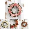 Seasonal Silk Flower Wreath With Peony For Home Wall And Door Decor