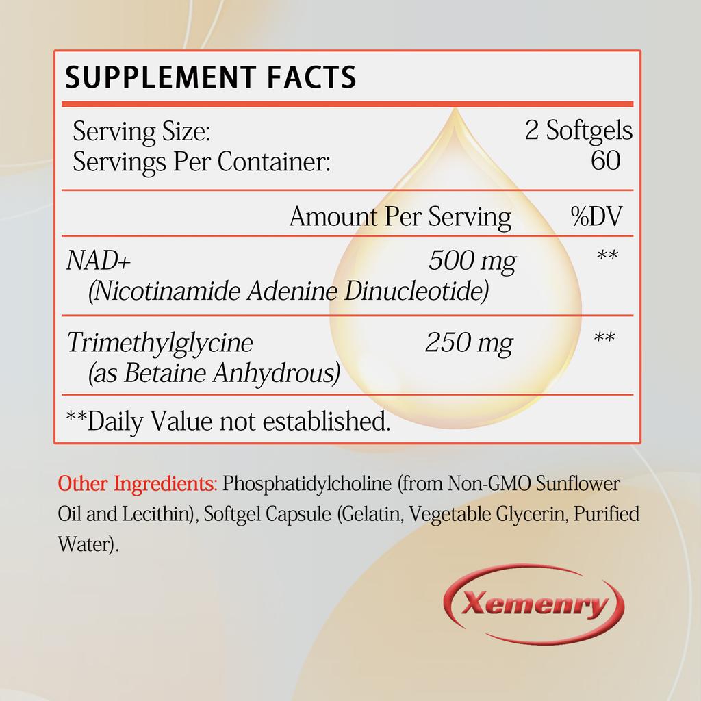 NAD+ - TMG, Reparația ADN, Metabolism, Anti-îmbătrânire, Stimulent pentru concentrare, Suport imunitar
