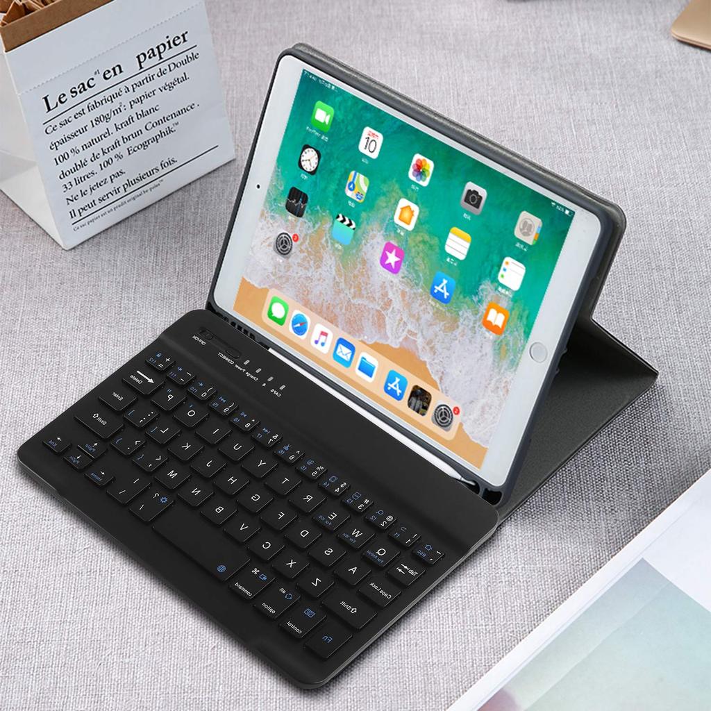 Ultra-thin, USB-Rechargeable Wireless Bluetooth Keyboard, Mini, 7-8 Inch, English Layout, Quiet, Compatible with iPhone, iPad Mini, Android, Samsung