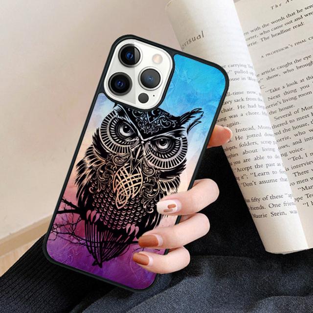 Owl Bird Clockwork Pretty Steampunk Phone Case Back Cover for iPhone 17 Air 16 15 14 13 11 12 Pro Max Plus Coque