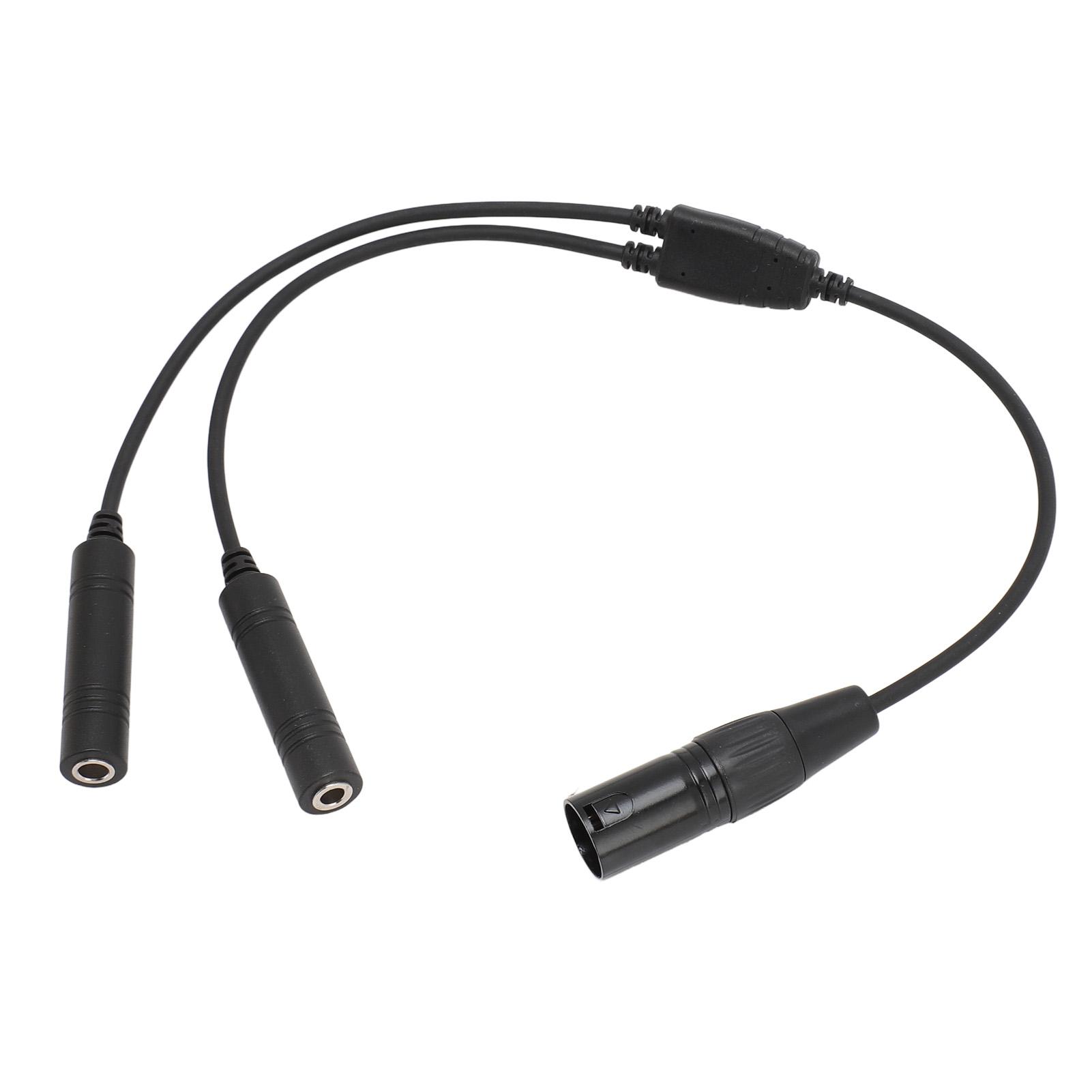 Luchtvaart Headset Adapter, Verbindt GA Dubbele Stekker met 5-pins XLR, GA naar XLR Kabel Adapter voor , Geschikt voor de Meeste Headsets