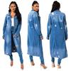 Womens Oversized Denim Trench Coat 2026 Retro Casual Longline Jacket Loose Fit