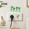 Universal Socket Switch Cover Halloween Light PVC Sticker, Glow in The Dark Skeleton Funny Dancing Wall Art Decal, Luminous Sticker for